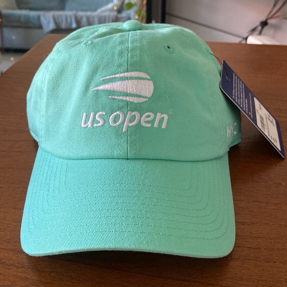 US Open Mint Green Baseball Cap with Embroidered Logo